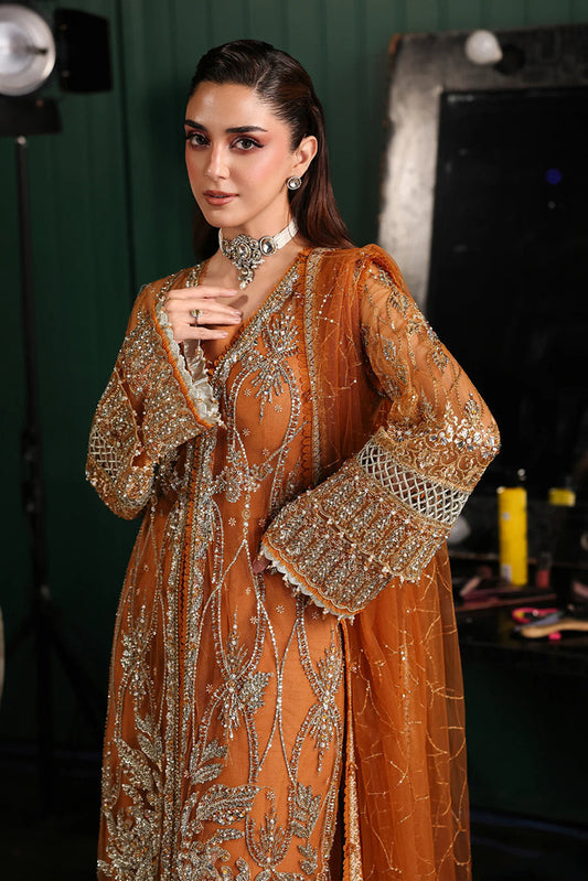 Picture of Elaf - Stardom Formal Handwork Collection - ESH-09 SAFFRON - Unstitched - Available at Raja Sahib