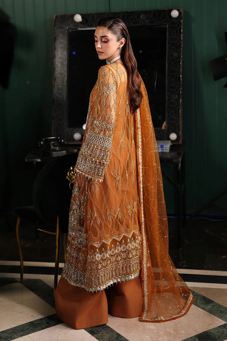 Picture of Elaf - Stardom Formal Handwork Collection - ESH-09 SAFFRON - Unstitched - Available at Raja Sahib