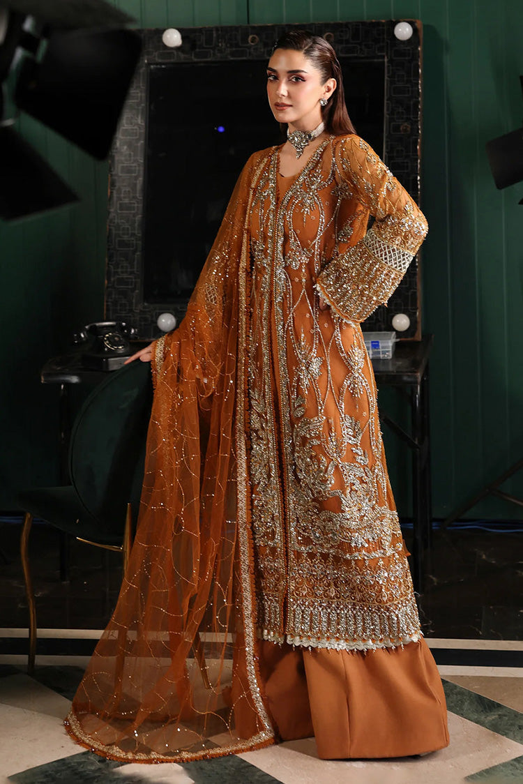 Picture of Elaf - Stardom Formal Handwork Collection - ESH-09 SAFFRON - Unstitched - Available at Raja Sahib