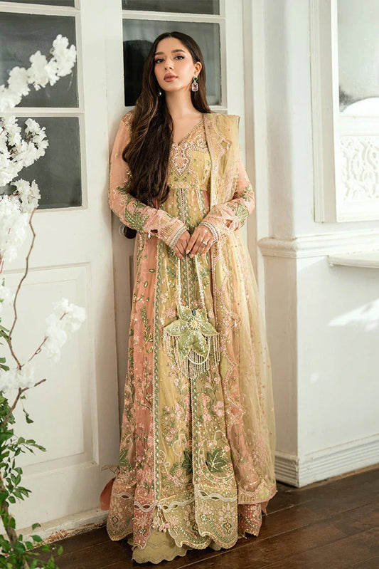 Picture of Mushq - Shaam Shandar Chiffon Collection - Sur Sunehri MUNCH250103U - Unstitched - Available at Raja Sahib