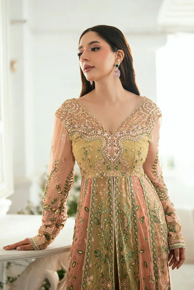 Picture of Mushq - Shaam Shandar Chiffon Collection - Sur Sunehri MUNCH250103U - Unstitched - Available at Raja Sahib