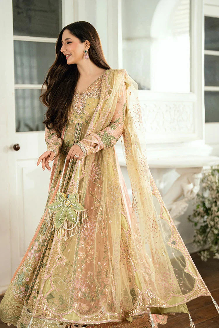 Picture of Mushq - Shaam Shandar Chiffon Collection - Sur Sunehri MUNCH250103U - Unstitched - Available at Raja Sahib