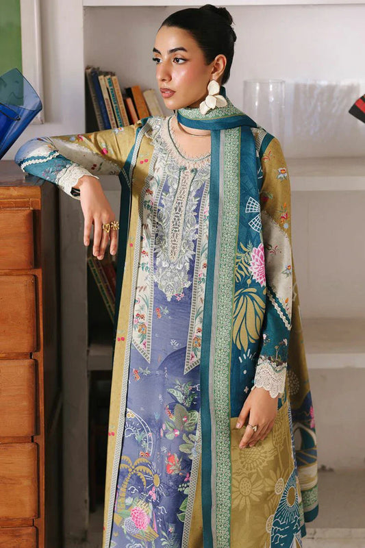 Picture of Qalamkar - Qprints Fall Collection - QW-10 (A) ALINA - Unstitched - Available at Raja Sahib