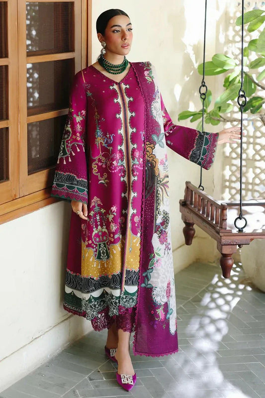 Picture of Qalamkar - Qprints Fall Collection - QW-04 (B) LACEY - Unstitched - Available at Raja Sahib