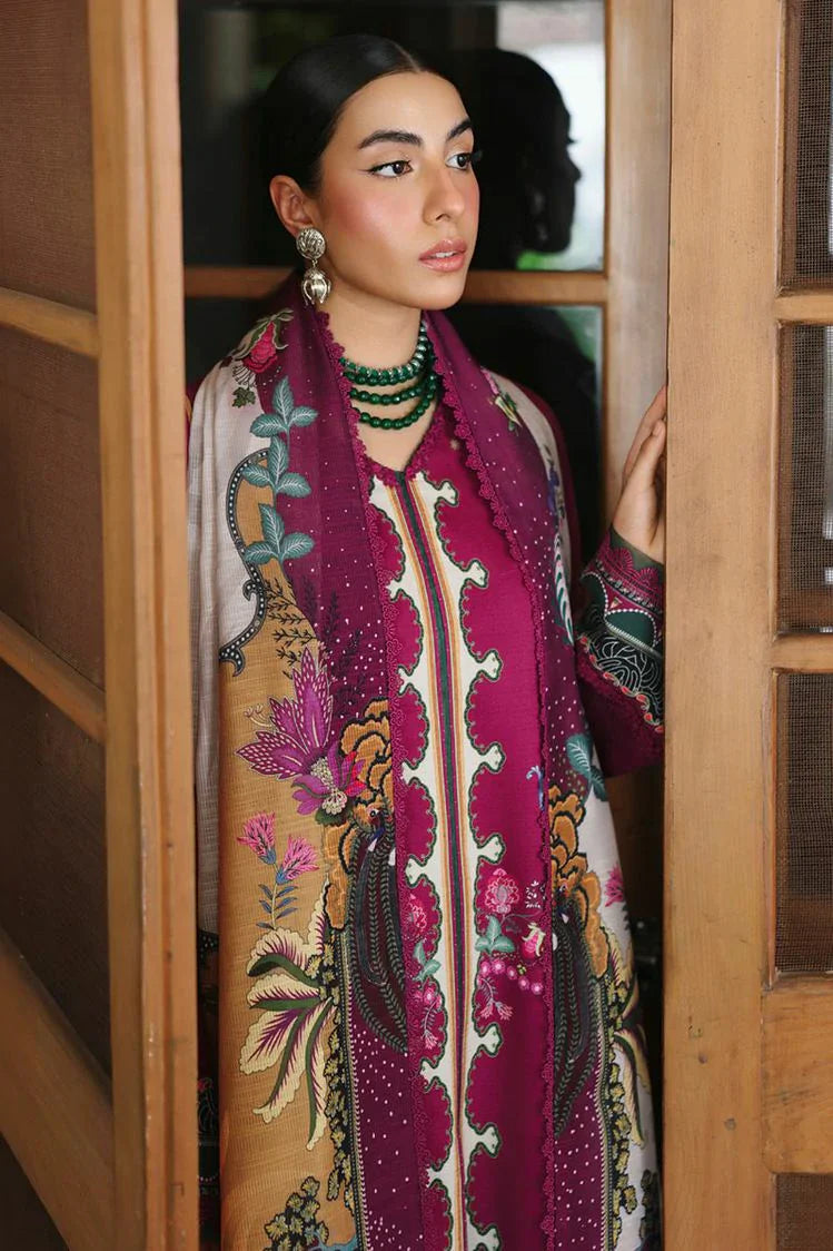 Picture of Qalamkar - Qprints Fall Collection - QW-04 (B) LACEY - Unstitched - Available at Raja Sahib