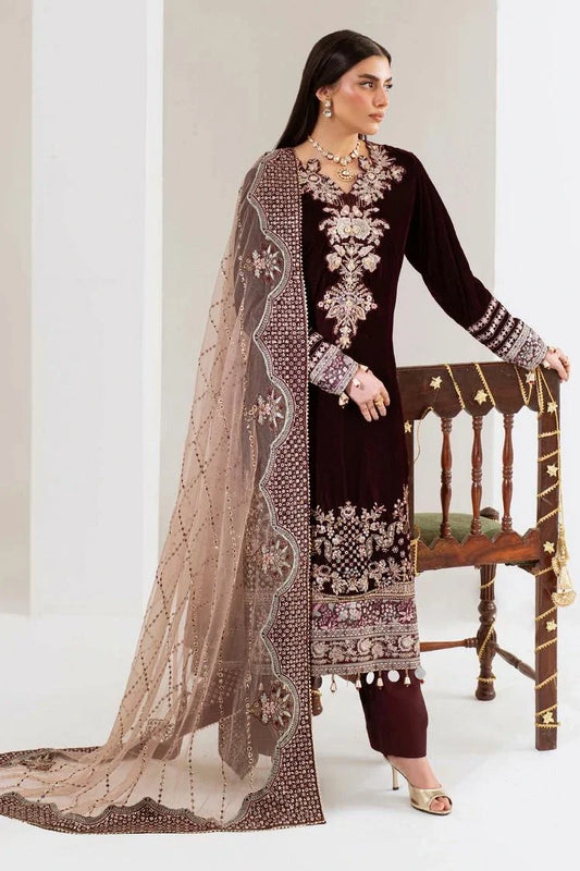 Picture of Nureh - Maya Embroidered Velvet Collection Vol 2 - NW-110 - Unstitched - Available at Raja Sahib