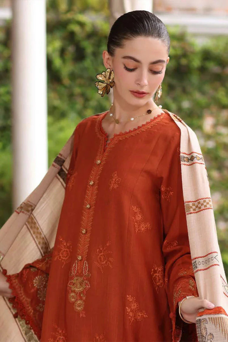 Picture of Noor by Saadia Asad - Noor Winter Pashmina Shawl - D10-Rustique - Unstitched - Available at Raja Sahib