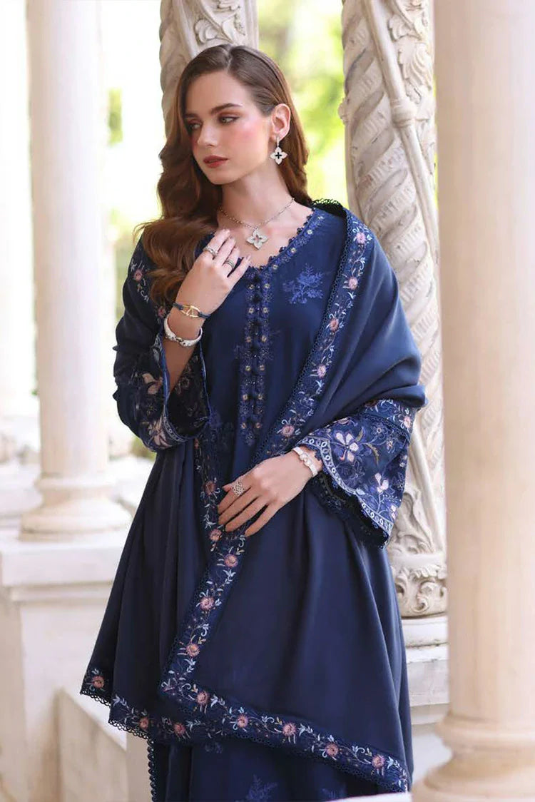 Picture of Noor by Saadia Asad - Noor Winter Pashmina Shawl - D4-Sapphire - Unstitched - Available at Raja Sahib
