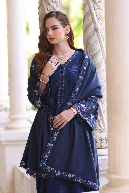 Picture of Noor by Saadia Asad - Noor Winter Pashmina Shawl - D4-Sapphire - Unstitched - Available at Raja Sahib