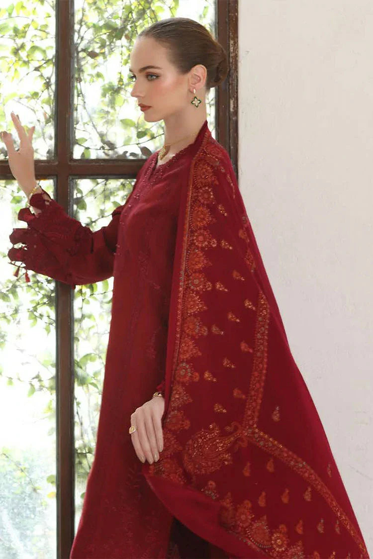Picture of Noor by Saadia Asad - Noor Winter Pashmina Shawl - D5-Ember - Unstitched - Available at Raja Sahib