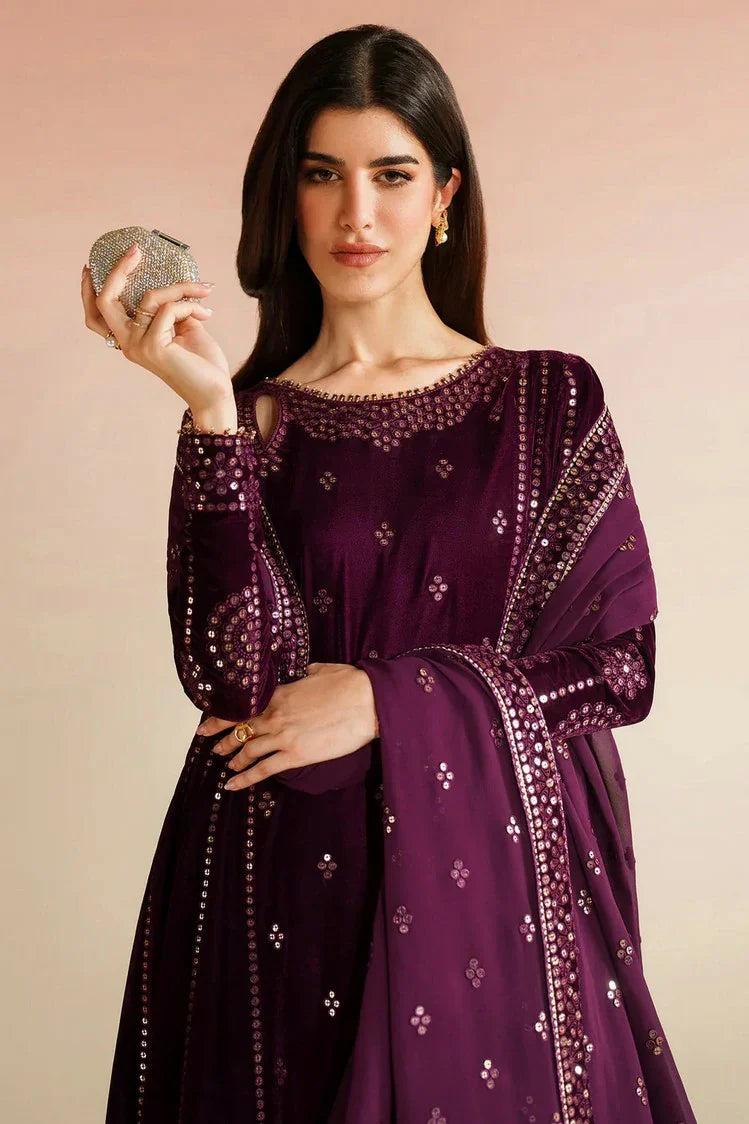 Picture of Jazmin - Velvet Vogue Luxury Formals - VVF D-01 - Unstitched - Available at Raja Sahib