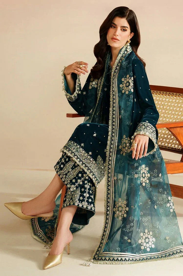 Picture of Jazmin - Velvet Vogue Luxury Formals - VVF D-02 - Unstitched - Available at Raja Sahib