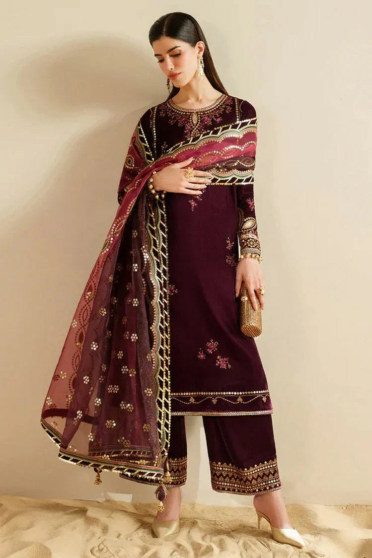 Picture of Jazmin - Velvet Vogue Luxury Formals - VVF D-04 - Unstitched - Available at Raja Sahib