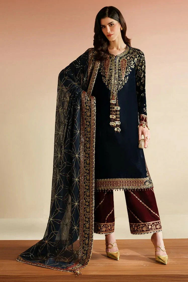 Picture of Jazmin - Velvet Vogue Luxury Formals - VVF D-07 - Unstitched - Available at Raja Sahib