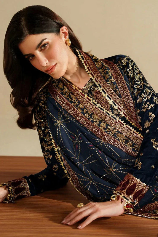 Picture of Jazmin - Velvet Vogue Luxury Formals - VVF D-07 - Unstitched - Available at Raja Sahib