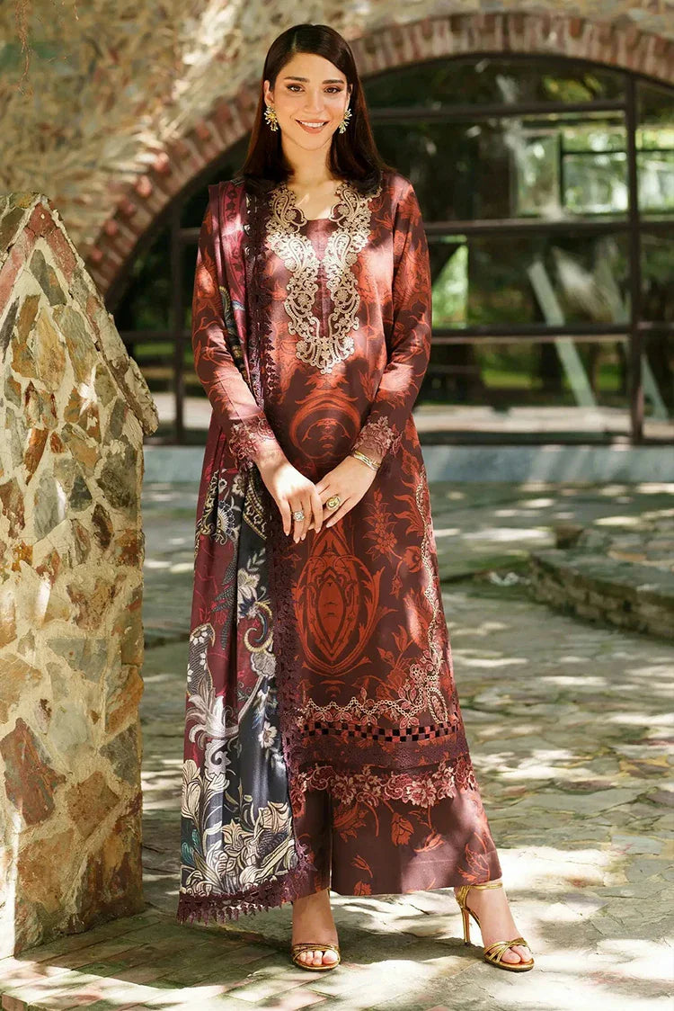 Picture of Asifa & Nabeel - Meraki Winter Collection - ANM-10-Crimson Chill - Unstitched - Available at Raja Sahib
