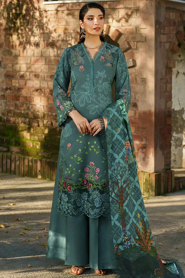 Picture of Asifa & Nabeel - Meraki Winter Collection - ANM-06-Frosted Petals - Unstitched - Available at Raja Sahib