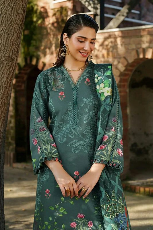 Picture of Asifa & Nabeel - Meraki Winter Collection - ANM-06-Frosted Petals - Unstitched - Available at Raja Sahib