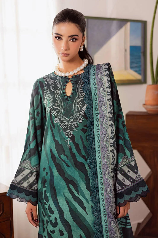 Picture of Nureh - Signature Prints Printed Linen Jacquard Collecton Vol 4 - SP-190 - Unstitched - Available at Raja Sahib