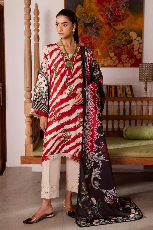 Picture of Nureh - Signature Prints Printed Linen Jacquard Collecton Vol 4 - SP-192 - Unstitched - Available at Raja Sahib