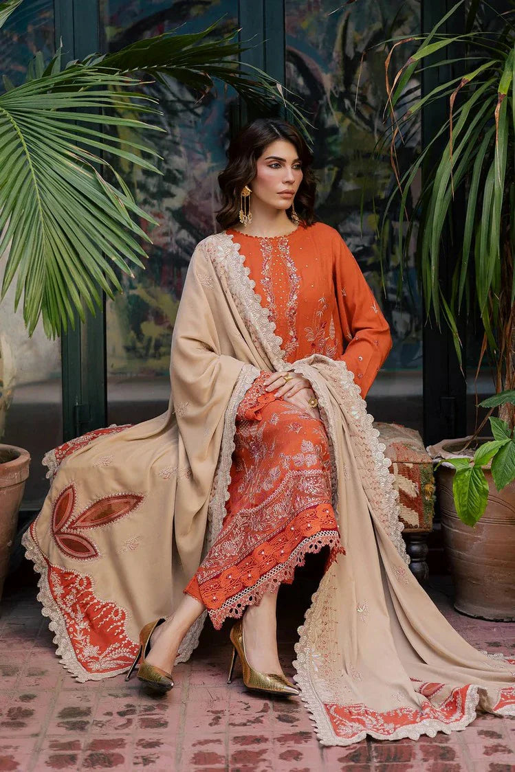Picture of Nureh - Exclusive Luxury Unstitched Peach Leather Collection - NE-184 - Unstitched - Available at Raja Sahib