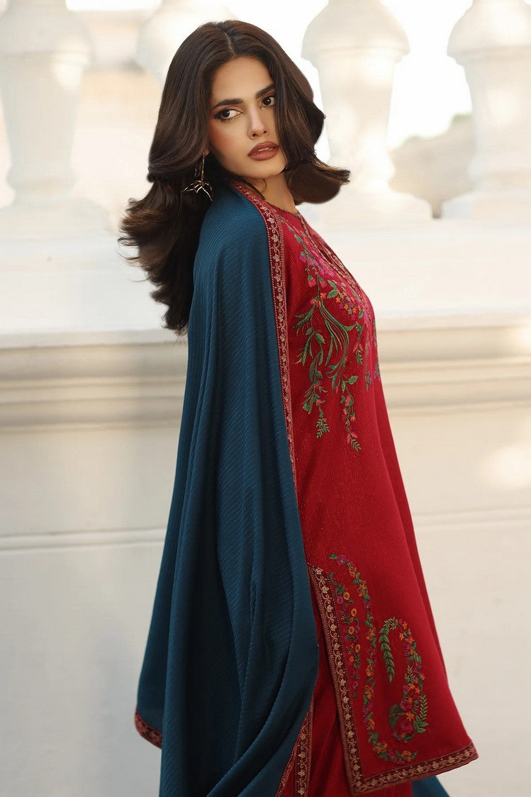 Picture of Charizma - Signature Embroidered Peach Leather & Velvet Collection - CSW5-02 - Unstitched - Available at Raja Sahib