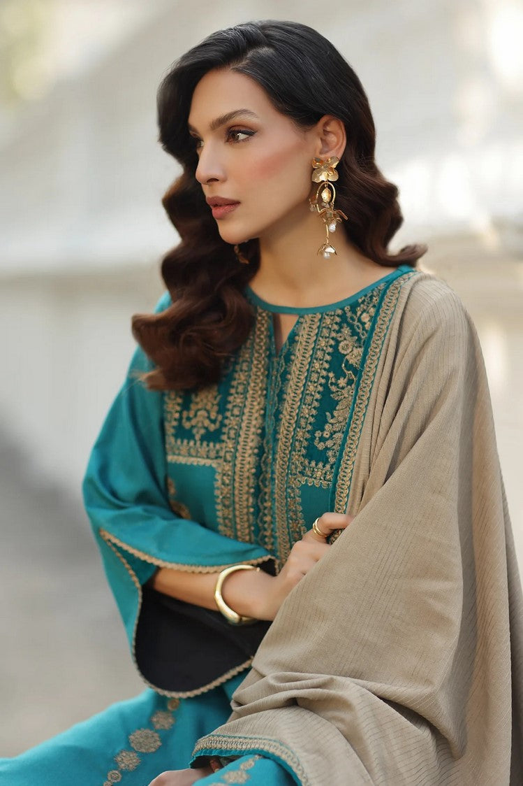 Picture of Charizma - Signature Embroidered Peach Leather & Velvet Collection - CSW5-04 - Unstitched - Available at Raja Sahib