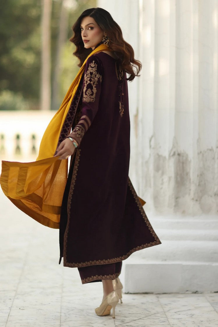 Picture of Charizma - Signature Embroidered Peach Leather & Velvet Collection - CSW5-09 - Unstitched - Available at Raja Sahib