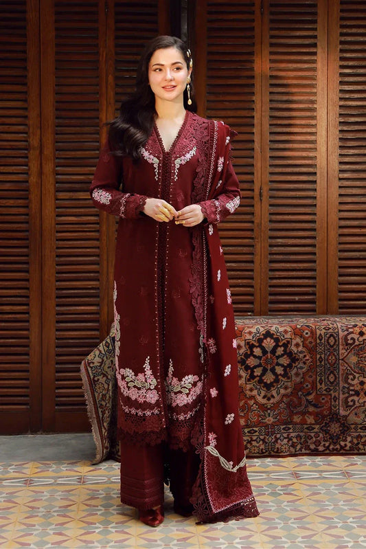 Picture of Maryam Hussain - Winter Shawl Collection - WS25-01-Taali - Unstitched - Available at Raja Sahib