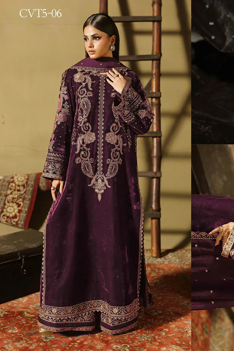 Picture of Charizma - Signora Premium Embroidered Velvet & Adda Work Collection Vol 1 - CVT5-06 - Unstitched - Available at Raja Sahib