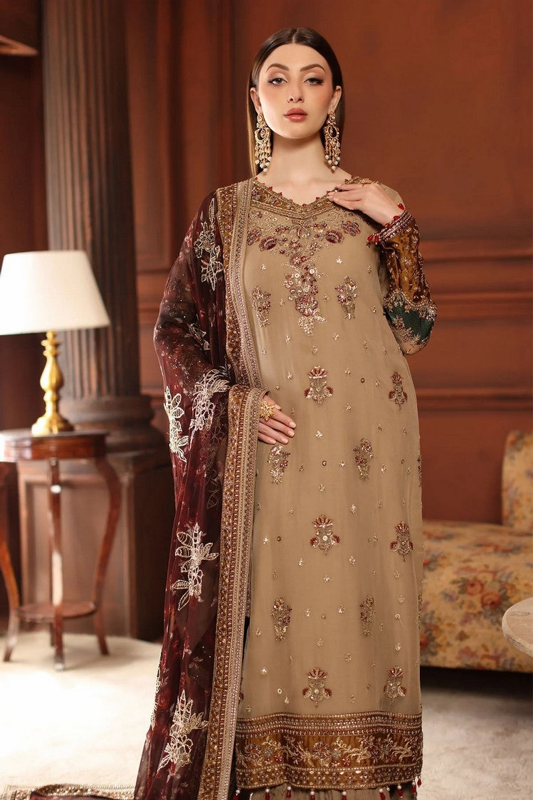 Picture of Nureh - Alfaaz Festive Embroidered & Embellished Chiffon Collection - NL-91 - Unstitched - Available at Raja Sahib