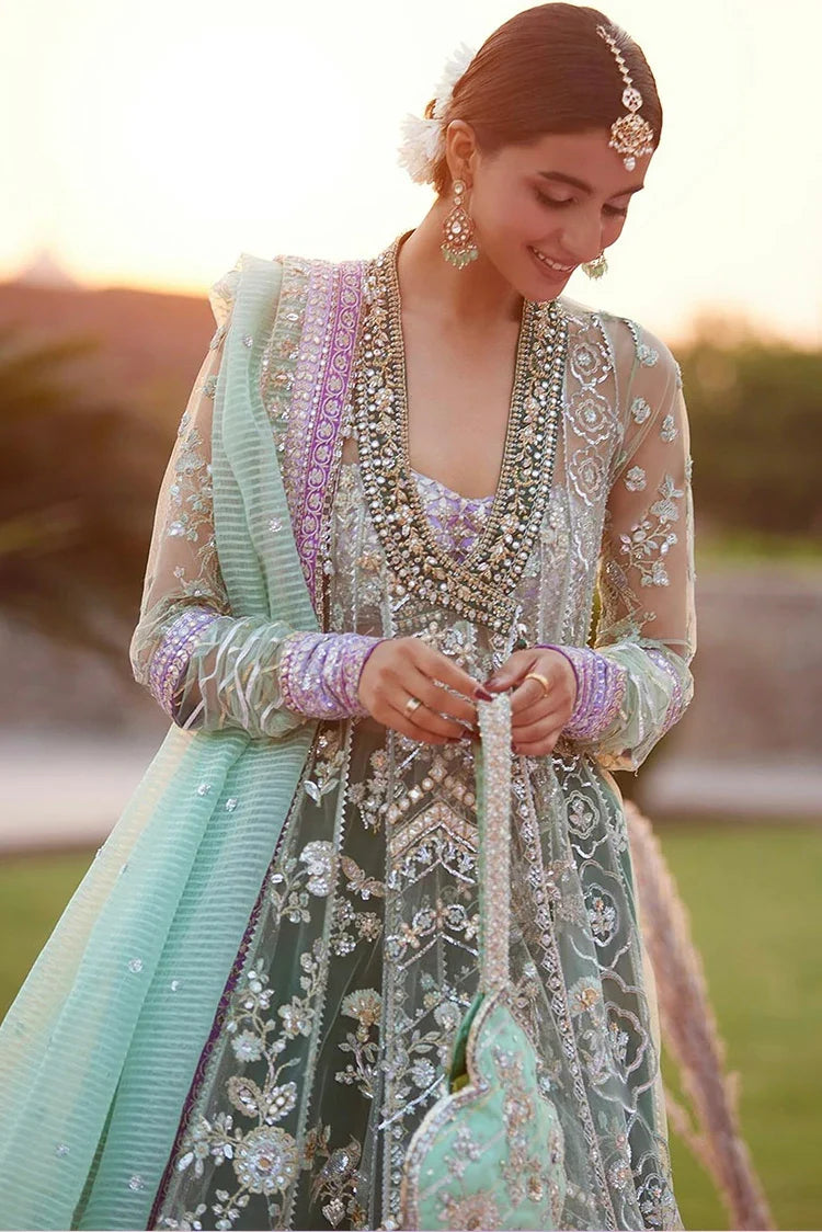 Picture of Zaha - Gossamer Wedding Festive Collection - ZARQAH - E- PISTACHIO ZC25-03 - Unstitched - Available at Raja Sahib