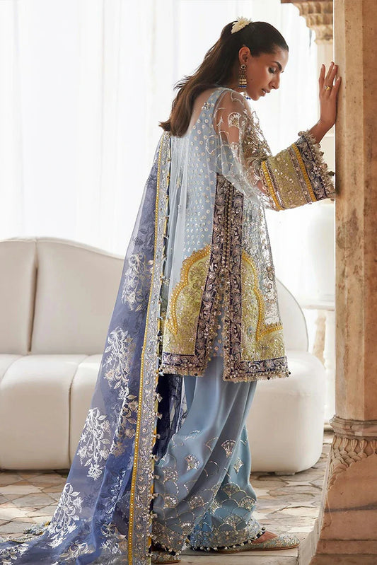 Picture of Zaha - Gossamer Wedding Festive Collection - NILOFAR-E-SHAAM ZC25-04 - Unstitched - Available at Raja Sahib