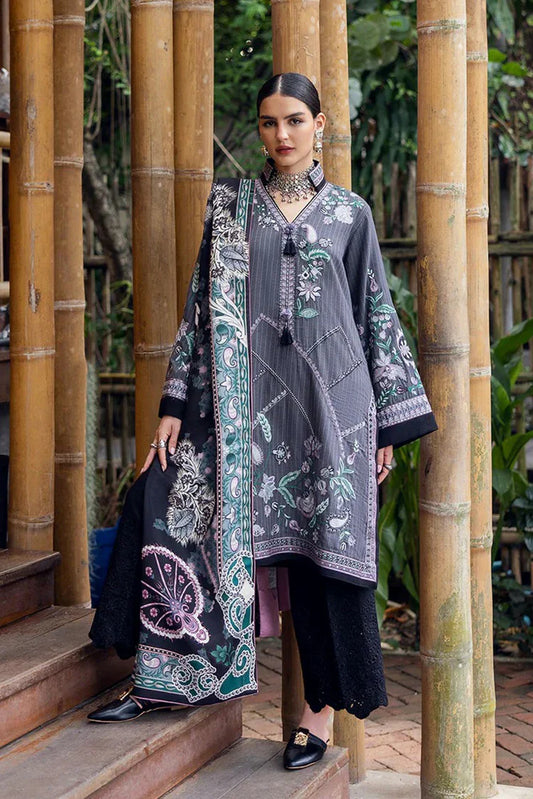 Picture of Mushq - Hemline Symphony Karandi Collection - 05U-Silver Mist - Unstitched - Available at Raja Sahib