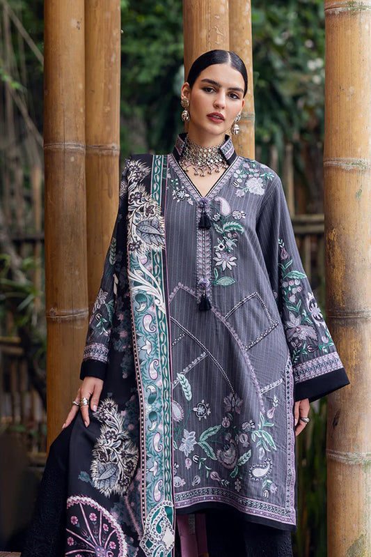 Picture of Mushq - Hemline Symphony Karandi Collection - 05U-Silver Mist - Unstitched - Available at Raja Sahib