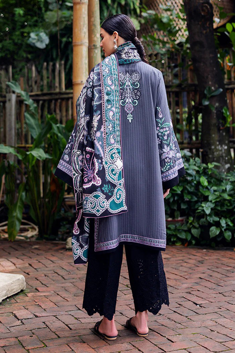 Picture of Mushq - Hemline Symphony Karandi Collection - 05U-Silver Mist - Unstitched - Available at Raja Sahib