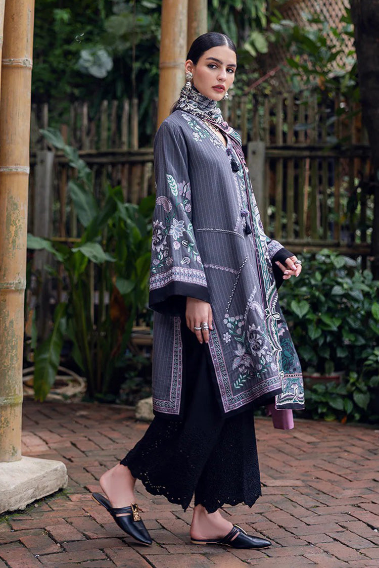 Picture of Mushq - Hemline Symphony Karandi Collection - 05U-Silver Mist - Unstitched - Available at Raja Sahib