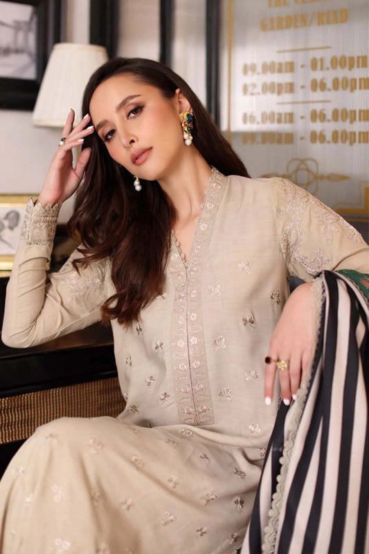 Noor by Saadia Asad - Noor Winter Embroidered Printskhaas Collection - Design 1B - Unstitched