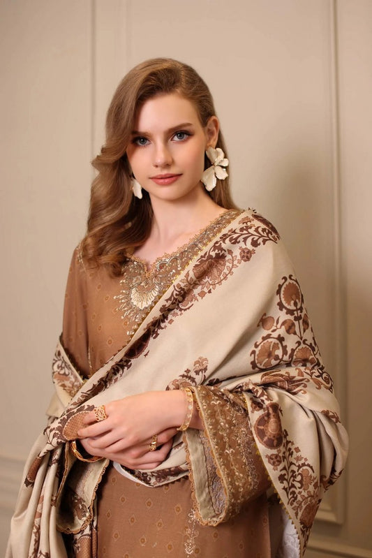 Picture of Noor by Saadia Asad - Noor Winter Embroidered Printskhaas Collection - Design 6A - Unstitched - Available at Raja Sahib