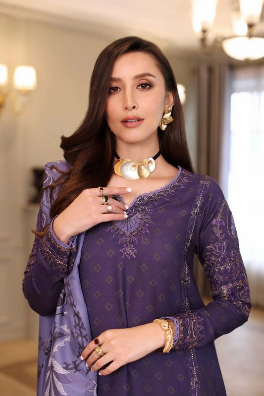 Noor by Saadia Asad - Noor Winter Embroidered Printskhaas Collection - Design 6B - Unstitched