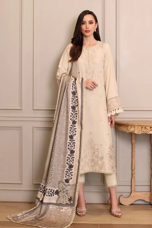 Picture of Noor by Saadia Asad - Noor Winter Embroidered Printskhaas Collection - Design 7A - Unstitched - Available at Raja Sahib