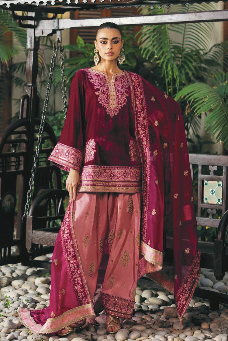 Picture of Zainab Chottani - Luxury Velvet Collection - 03 Rubi - Unstitched - Available at Raja Sahib