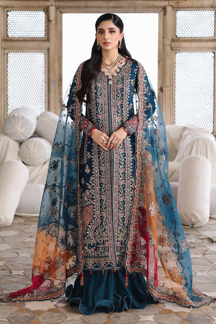 Picture of Qalamkar - Shadmani Wedding Formals - RH-02 NEELAM - Unstitched - Available at Raja Sahib