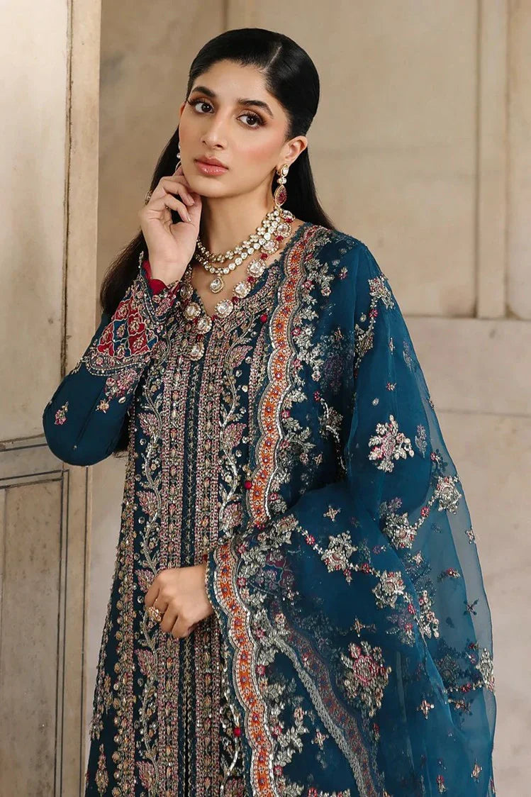 Picture of Qalamkar - Shadmani Wedding Formals - RH-02 NEELAM - Unstitched - Available at Raja Sahib