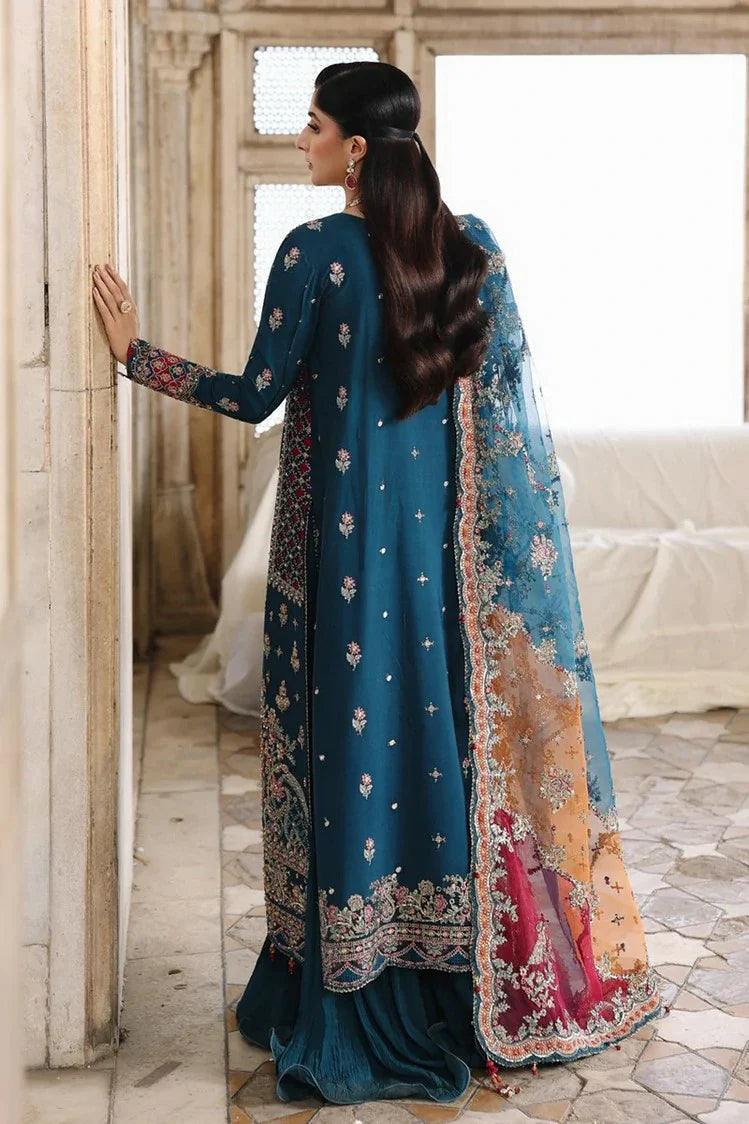 Picture of Qalamkar - Shadmani Wedding Formals - RH-02 NEELAM - Unstitched - Available at Raja Sahib