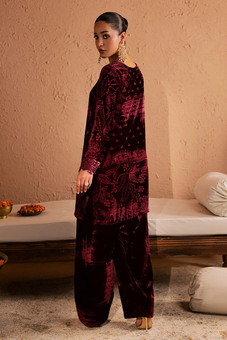 Picture of Nureh - Ballerina Embellished Velvet Palachi Collection - NU2-190 - Unstitched - Available at Raja Sahib