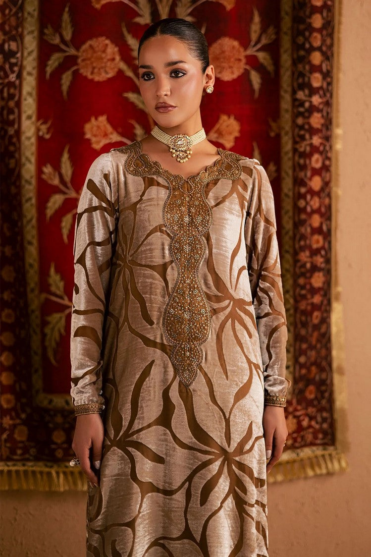 Picture of Nureh - Ballerina Embellished Velvet Palachi Collection - NU2-191 - Unstitched - Available at Raja Sahib