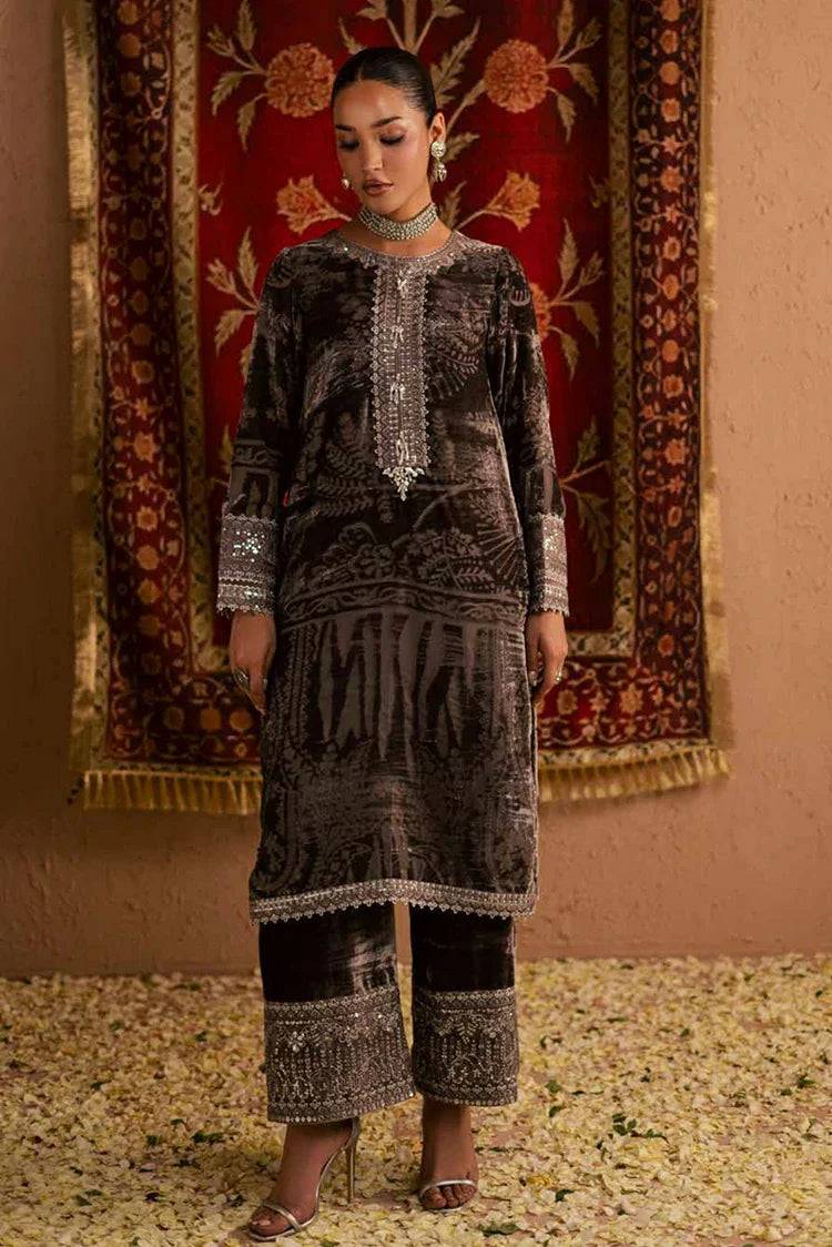 Picture of Nureh - Ballerina Embellished Velvet Palachi Collection - NU2-192 - Unstitched - Available at Raja Sahib