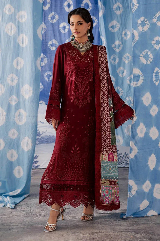 Picture of Nureh - Bazar Embroidered Chikankari Peach Leather Collection - NE-204 - Unstitched - Available at Raja Sahib