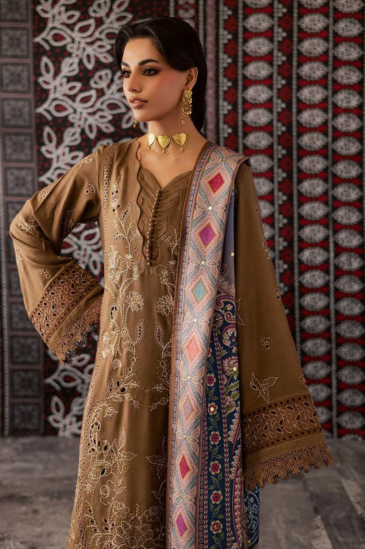 Picture of Nureh - Bazar Embroidered Chikankari Peach Leather Collection - NE-205 - Unstitched - Available at Raja Sahib